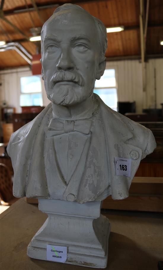 Francois Alphonse Piquema. A painted bust of Louis Pasteur(-)